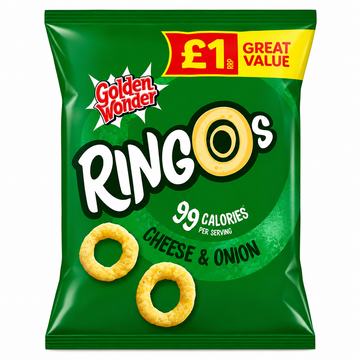 Golden Wonder Ringos Cheese & Onion 40g PMP