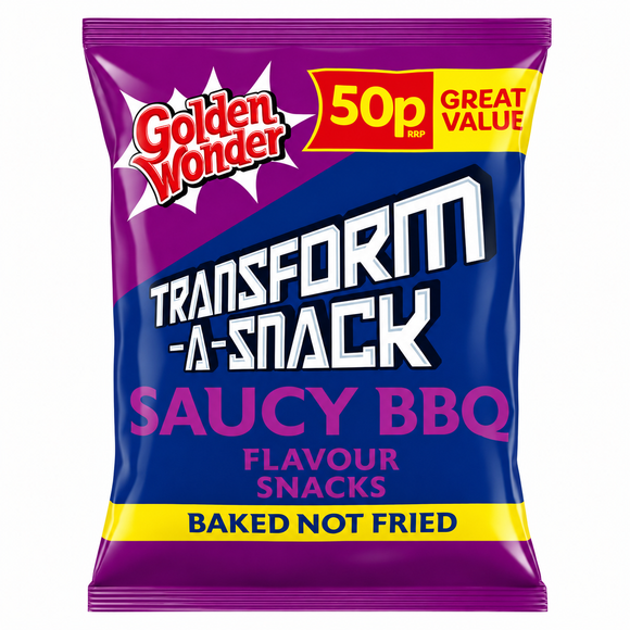 Golden Wonder Transform-A-Snack Saucy BBQ Flavour Snacks 27g PMP