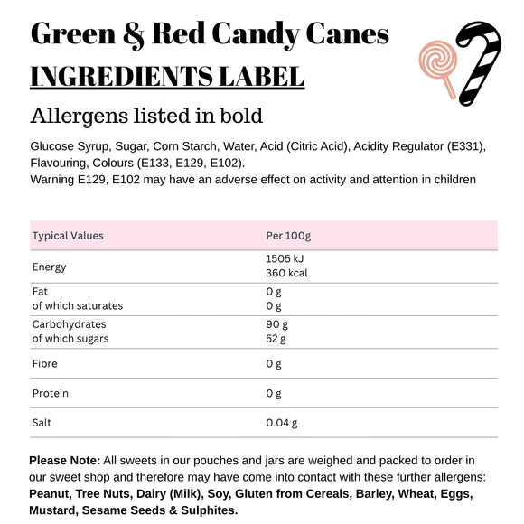 Green & Red Candy Canes