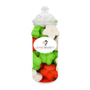 Green Red and White Mallow Stars