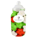 Green Red and White Mallow Stars