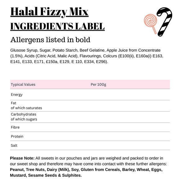 Halal Fizzy Sweets Mix