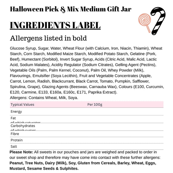 Halloween Pick & Mix Medium Gift Jar
