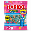 Haribo Fizzy Bubblegum Bottles Bags 140g PMP