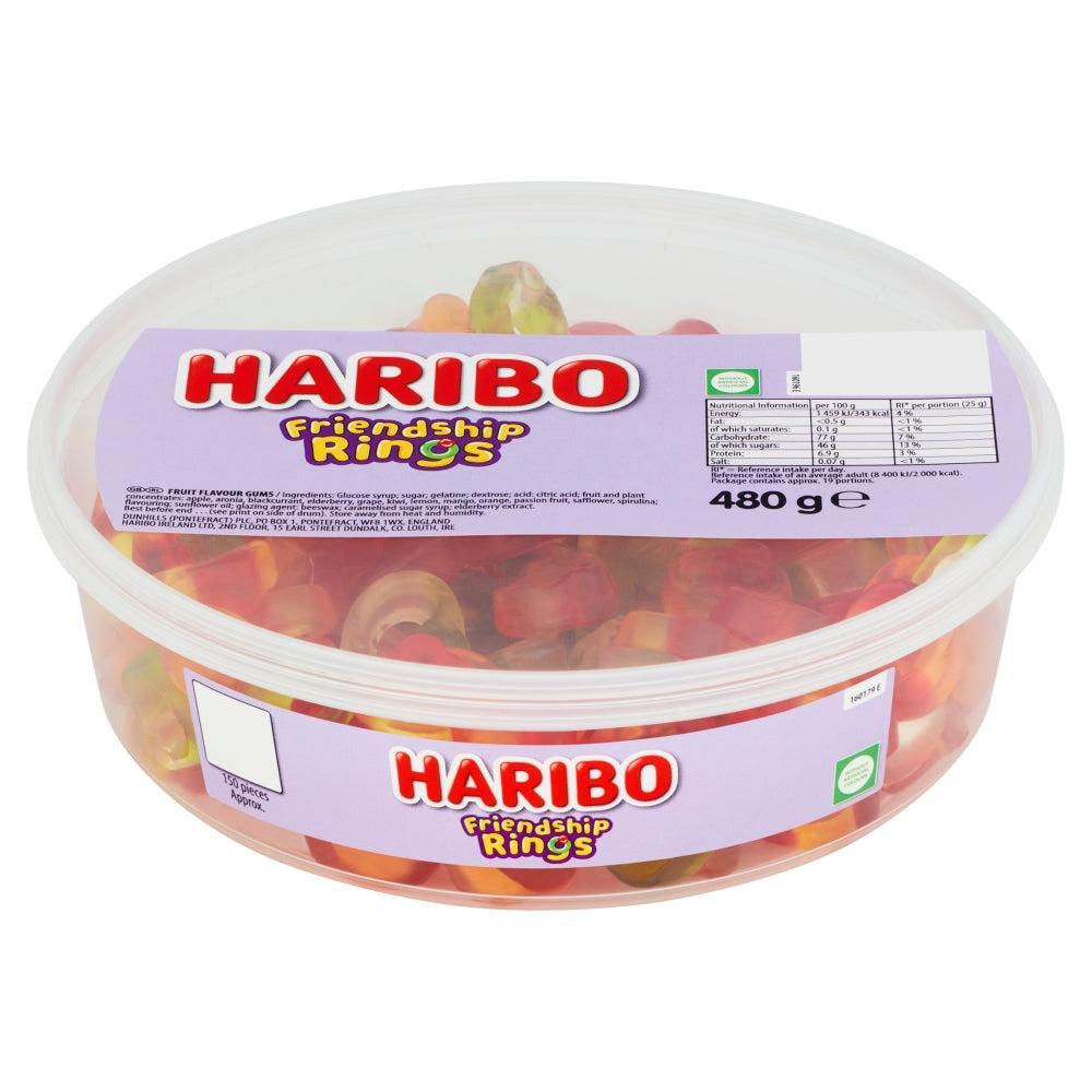 Haribo Friendship Rings Tub 480g – Giant Bradley's Online Sweet Shop