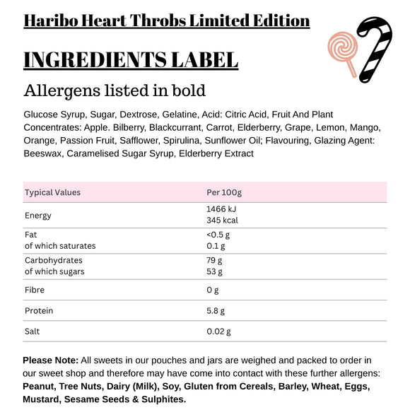 Haribo Heart Throbs Limited Edition