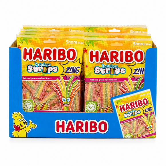 Haribo Rainbow Strips Z!NG 130g