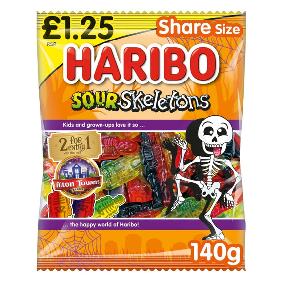 Haribo Sour Skeletons Bag 140g