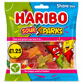 Haribo Sour Sparks Bag 140g PMP