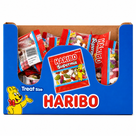 Haribo Supermix Minis Treat Bags 16g box of 100