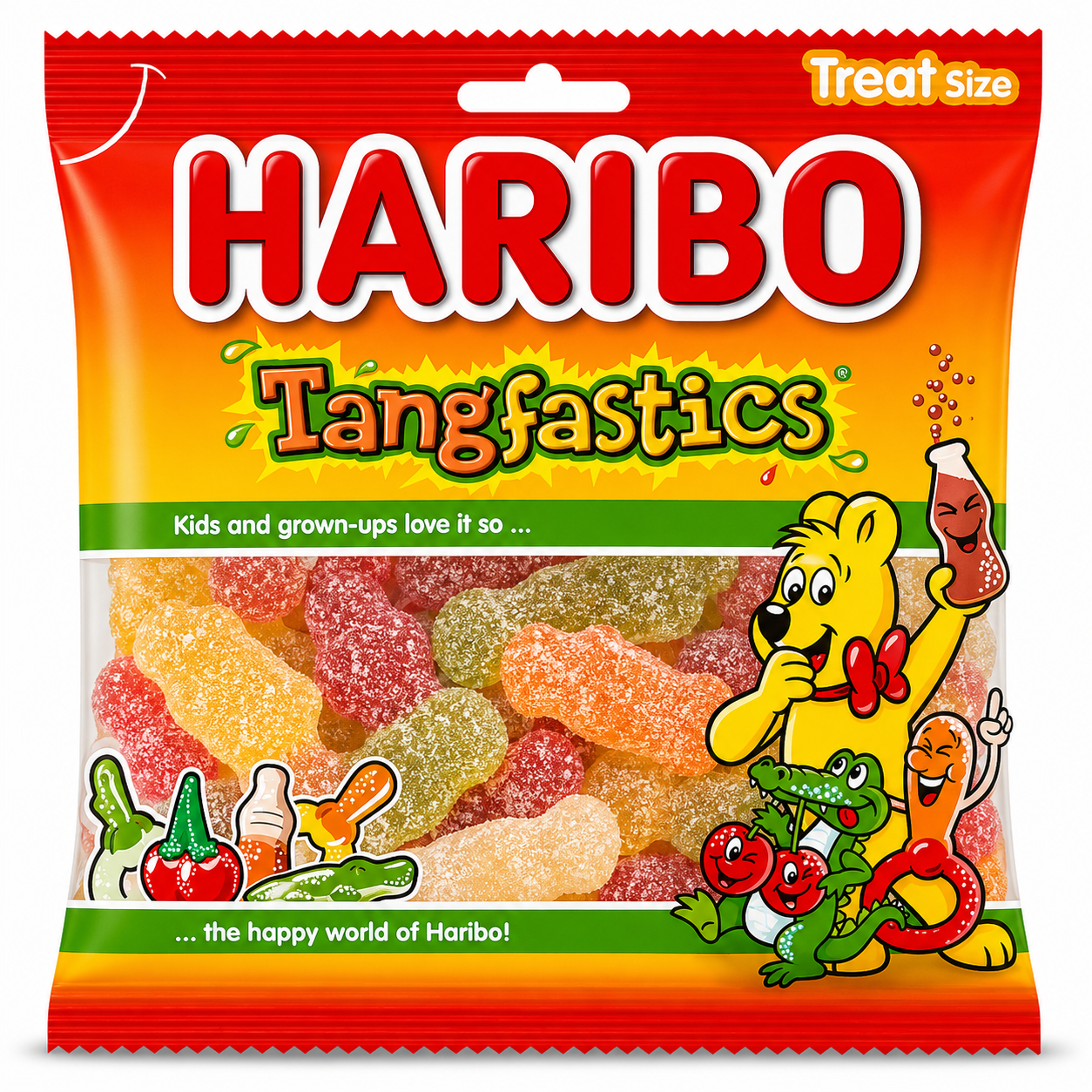 Haribo Tangfastics Treat Bags 16g box of 100