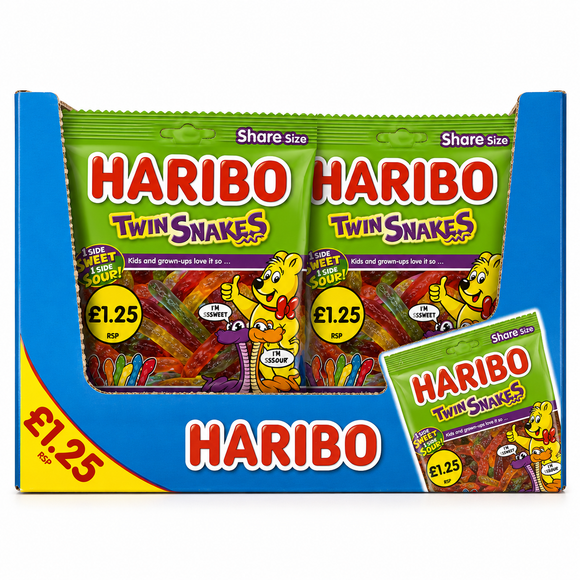Haribo Twin Snakes Bag 140g PMP