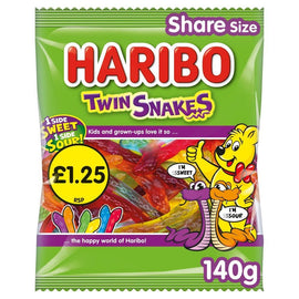 Haribo Twin Snakes Bag 140g PMP