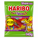 Haribo Twin Snakes Bag 140g PMP