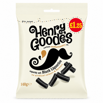 Henry Goode's Soft Eating Liquorice Share Bags 140g PMP