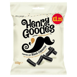 Henry Goode's Soft Eating Liquorice Share Bags 140g PMP