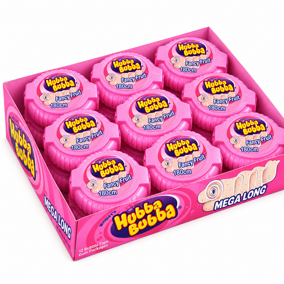 Hubba Bubba Fancy Fruit Bubblegum Mega Long Tape 56g