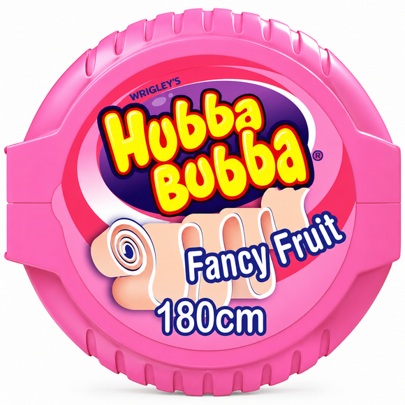 Hubba Bubba Fancy Fruit Bubblegum Mega Long Tape 56g