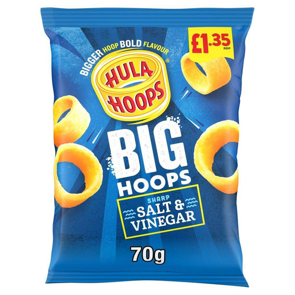 Hula Hoops Big Hoops Salt & Vinegar 70g PMP