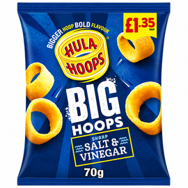Hula Hoops Big Hoops Salt & Vinegar 70g PMP