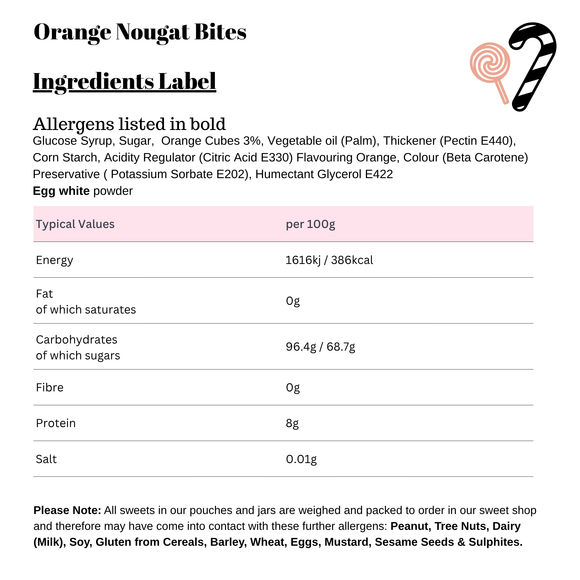 Orange Nougat Bites