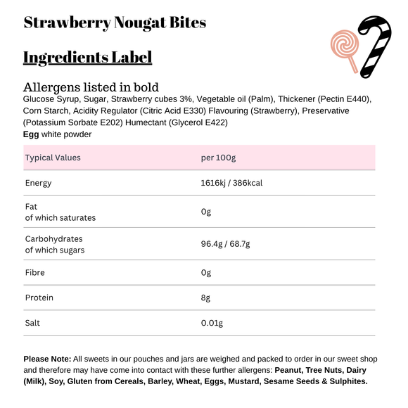 Strawberry Nougat Bites
