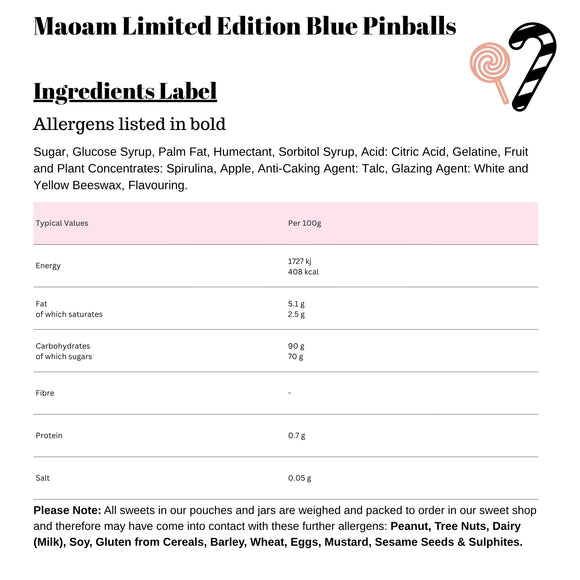 Maoam Limited Edition Blue Pinballs