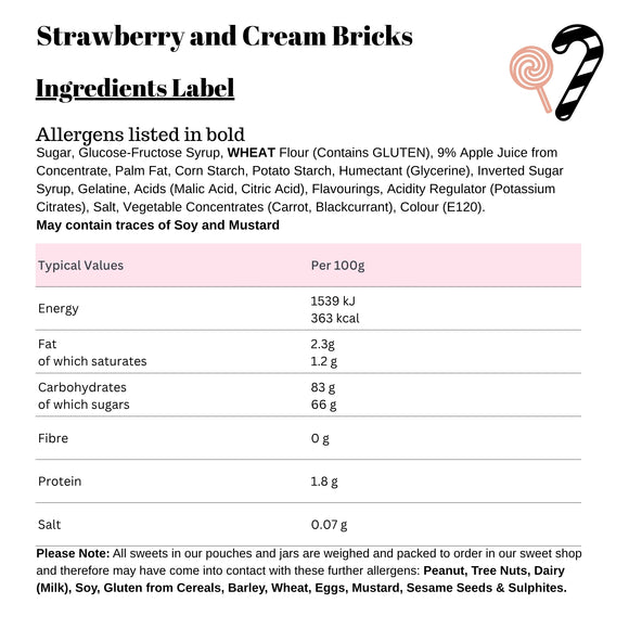 Strawberry and Cream Bricks
