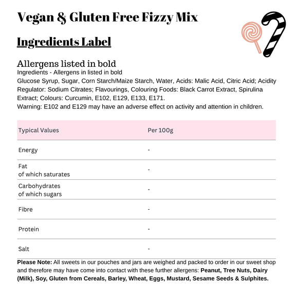 Vegan & Gluten Free Fizzy Mix
