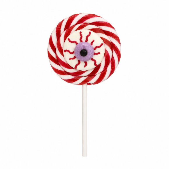 Iris Terror Eye Spiral Lolly (Assorted Colours) 60g x 1 Lolly