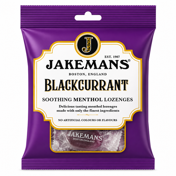 Jakemans Blackcurrant Menthol Bag 73g