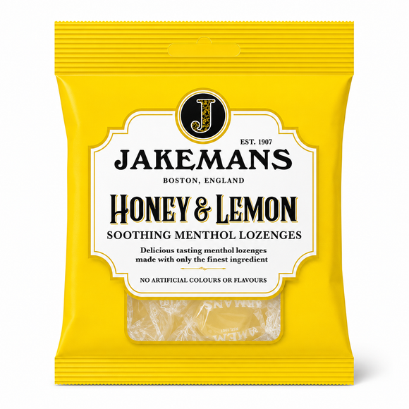 Jakemans Honey And Lemon Menthol Bags 73g