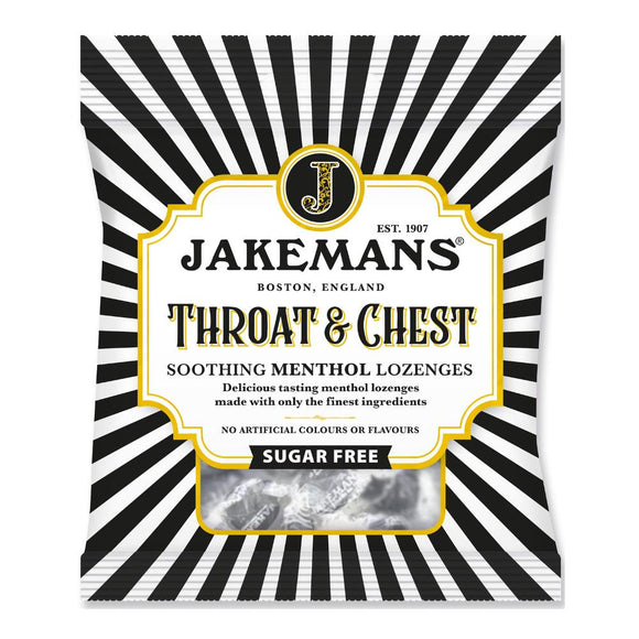 Jakemans Throat And Chest Sugar Free Bag 50g