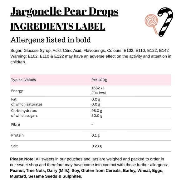 Jargonelle Pear Drops