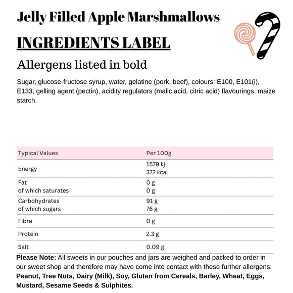 Jelly Filled Apple Marshmallows