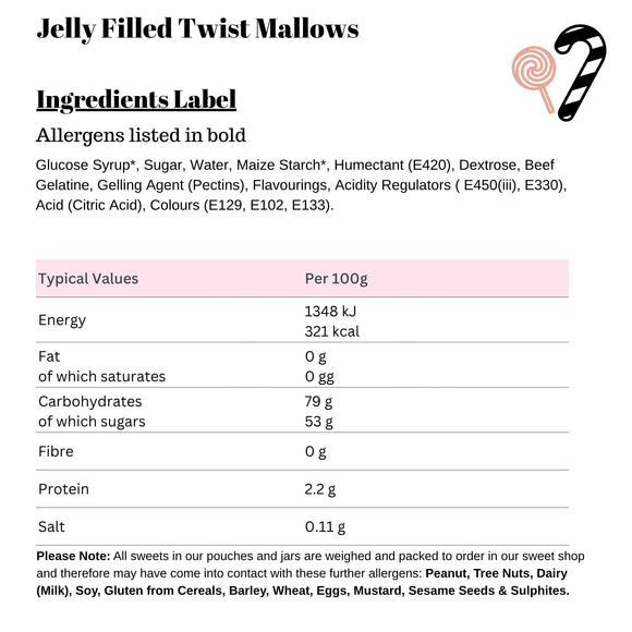 Jelly Filled Twist Mallows