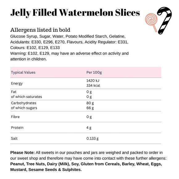 Jelly Filled Watermelon Slices