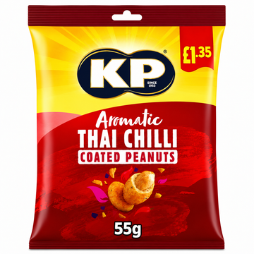 KP Aromatic Thai Chilli Coated Peanuts 55g PMP