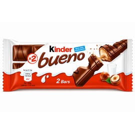 Kinder Bueno Duo Bar Milk Chocolate and Hazelnuts Lunch Box 129g