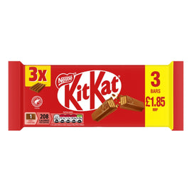 Kit Kat 4 Finger Milk Chocolate Bar 3 Pack 124g