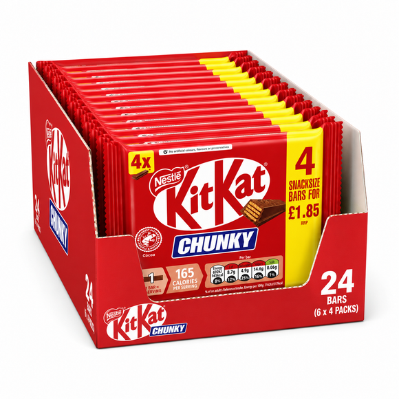 Kit Kat Chunky Milk Chocolate Bar 4 Pack 128g PMP