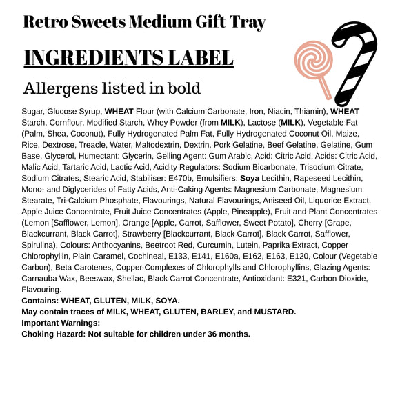 Large Retro Sweets Gift Tray