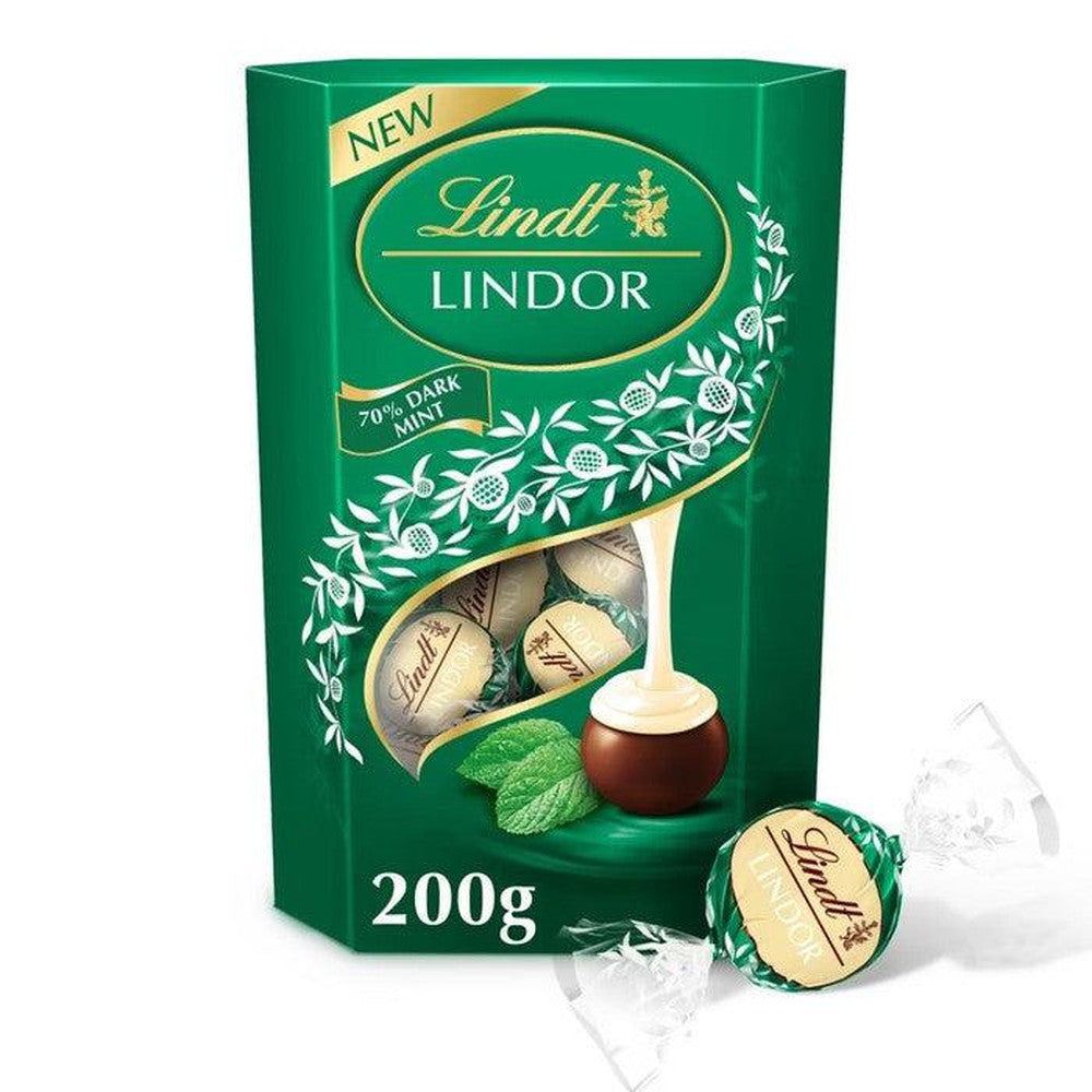 Lindt Lindor Dark Mint Chocolate Truffles Box 200g | Giant Bradley's ...