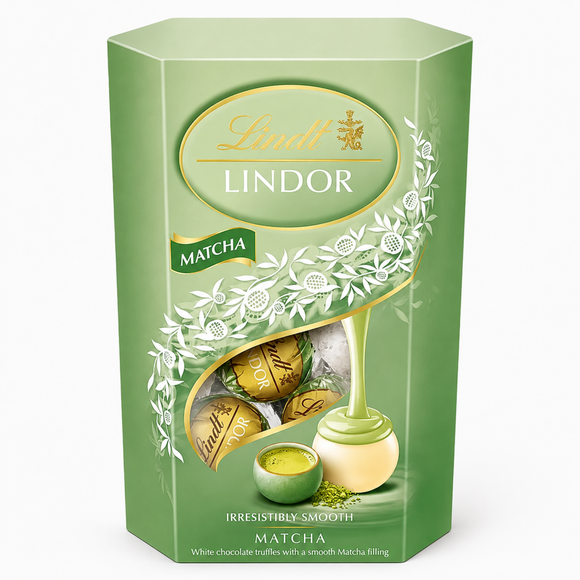 Lindt Lindor Matcha White Chocolate Truffles Box 200g