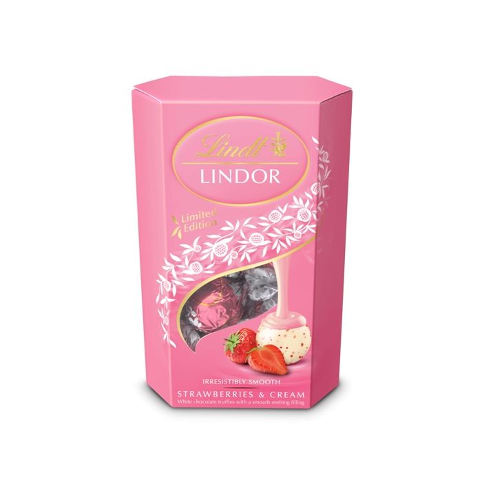 Lindt Lindor Strawberry & Cream Truffles 200g