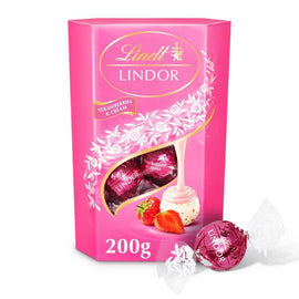 Lindt Lindor Strawberry & Cream Truffles 200g