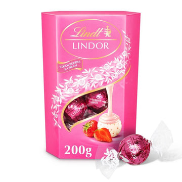 Lindt Lindor Strawberry & Cream Truffles 200g