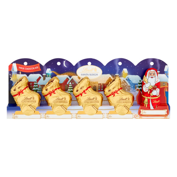 Lindt Santa Sleigh Christmas Milk Chocolates 5 Pieces 50g