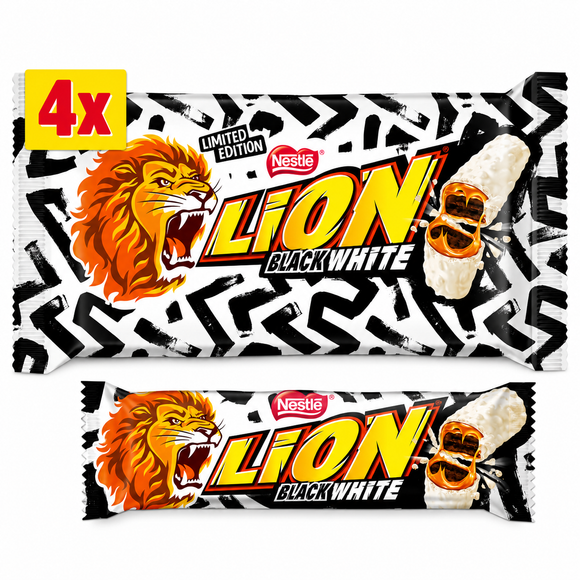Lion Black White Bar 4 Pack Multipack 120g Limited Edition