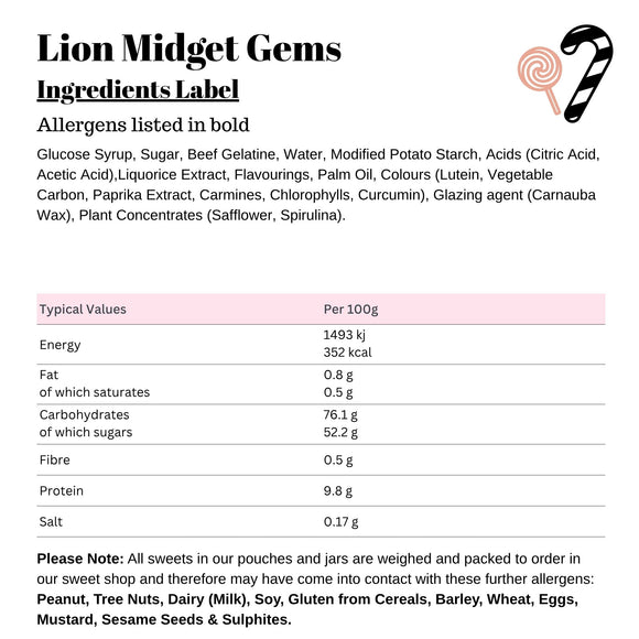Lion Midget Gems